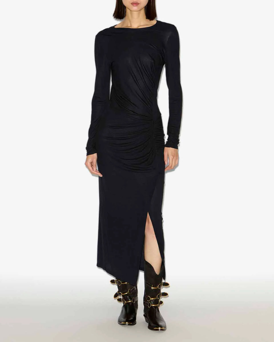 ワンピース ISABEL MARANT ETOILE FW25 JELINA-GB (RO0349FB C3K01E67KI) ISABEL MARANT ÉTOILE JELINA DRESS BLACK – mania-k webshop