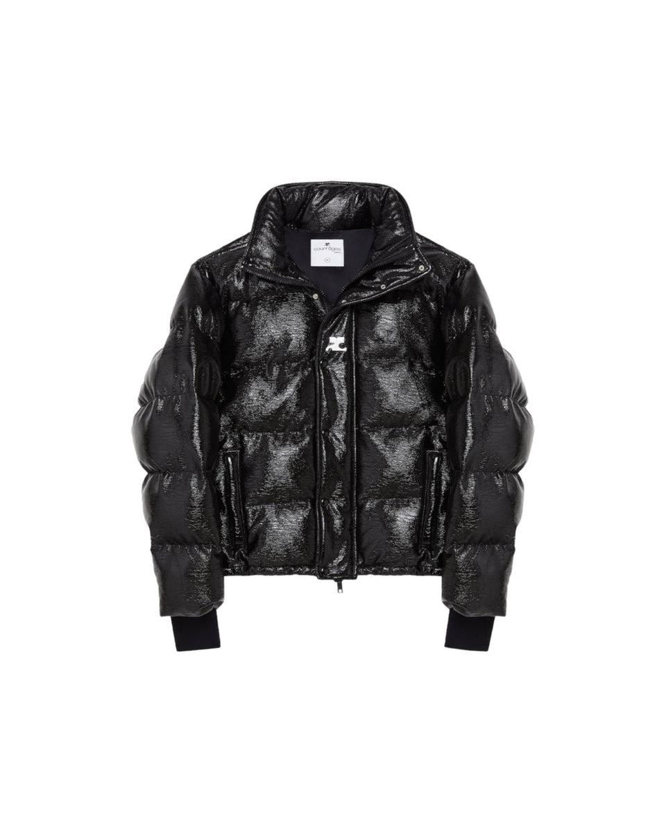 COURRÈGES VINYL SHORT PUFFER JACKET BLACK – mania-k webshop