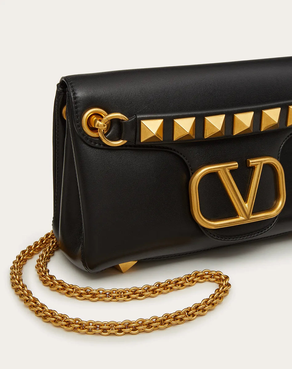 VALENTINO GARAVANI STUD SIGN NAPPA SHOULDER BAG – mania-k webshop