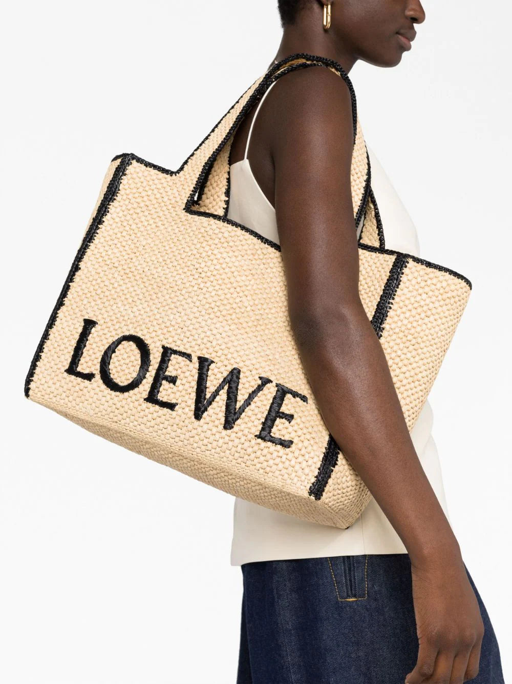 Loewe Natural LOEWE Font large Tote bag