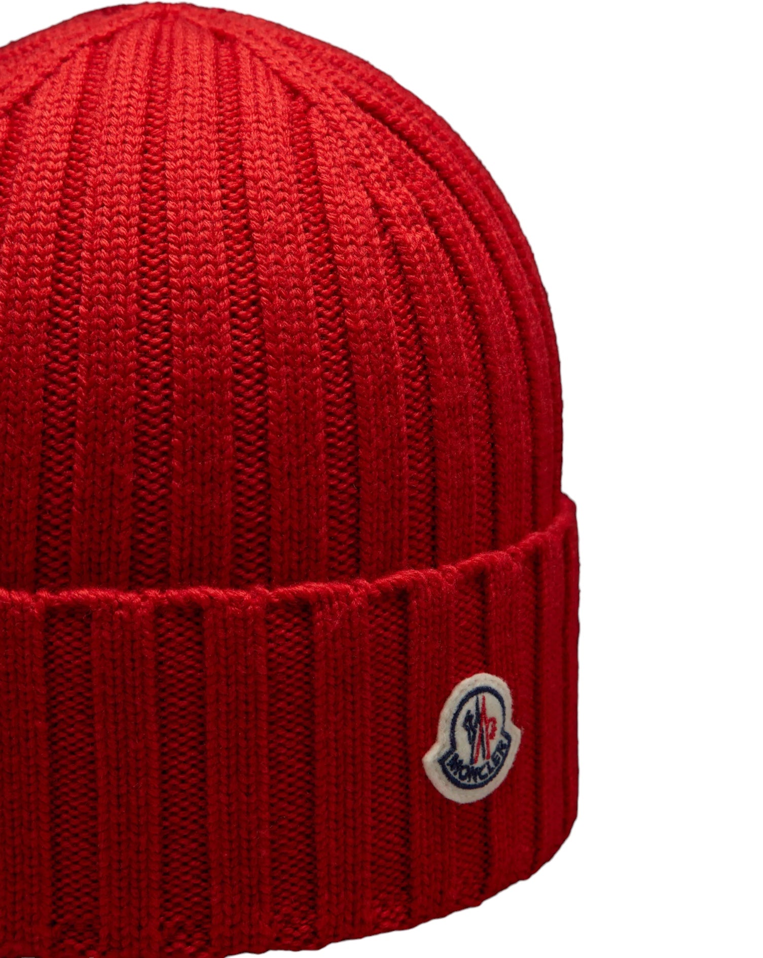 MONCLER BEANIE LOGO RED – mania-k webshop