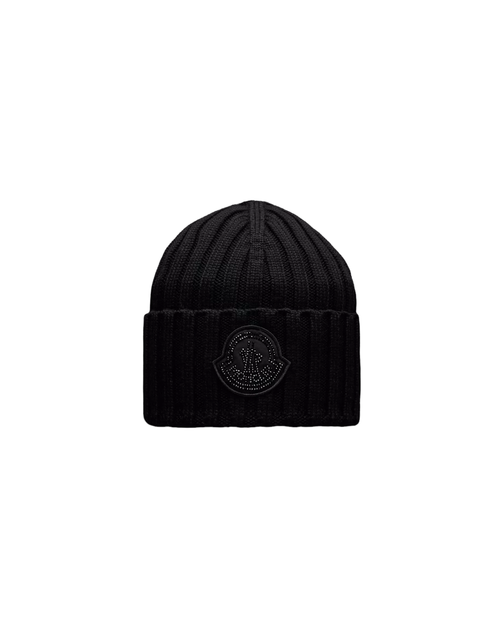 Black moncler beanie hat sales
